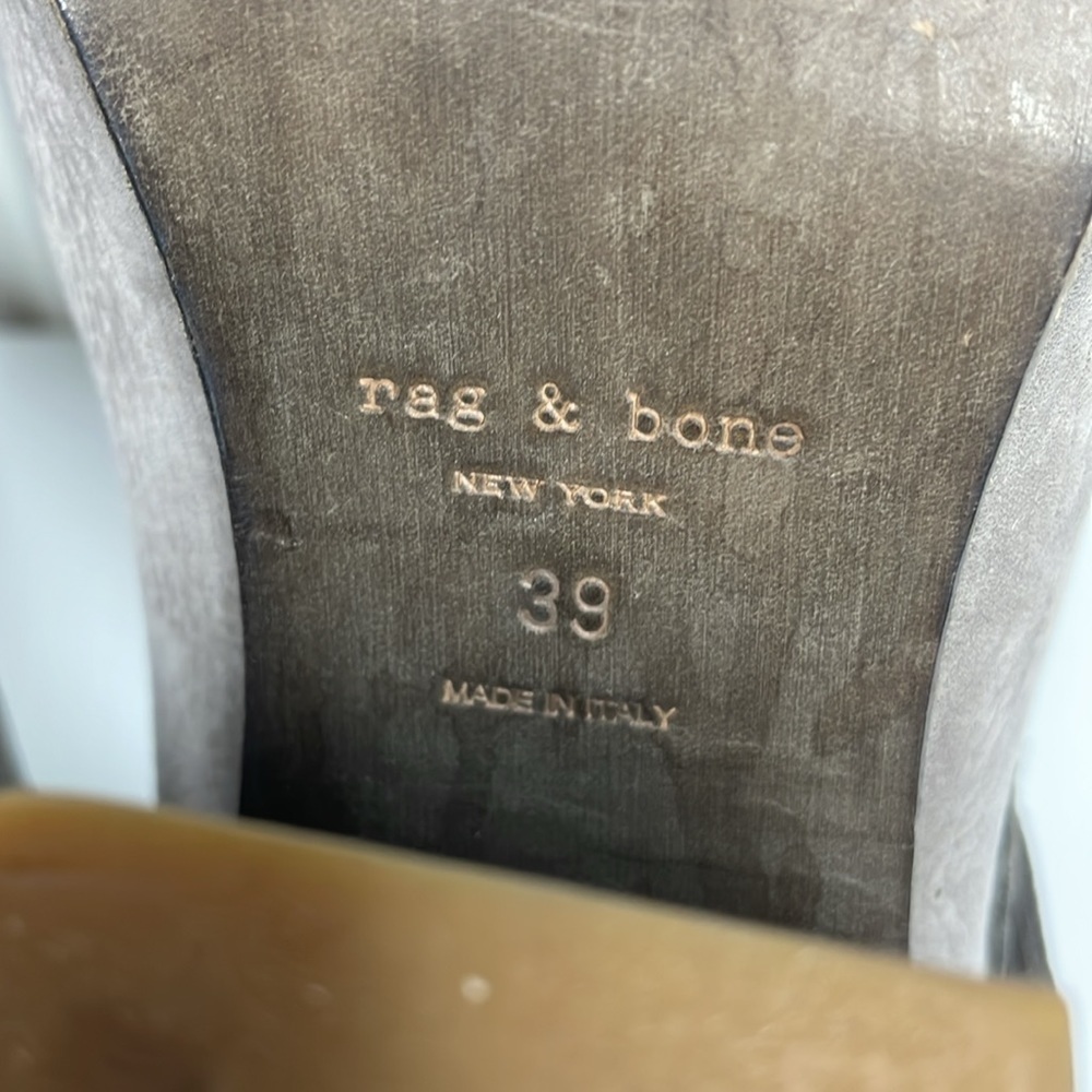 Rag & Bone Boots Ankle Harrow Booties Size 8.5 Grey Suede Heels - Picture 12 of 13